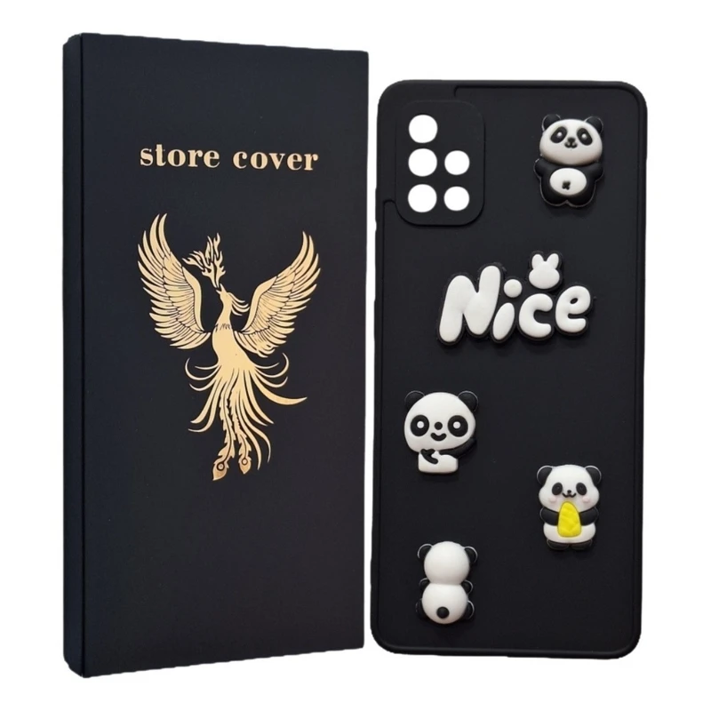 کاور استور کاور طرح پاندا برجسته مدل A51 مناسب برای گوشی موبایل سامسونگ Galaxy A51