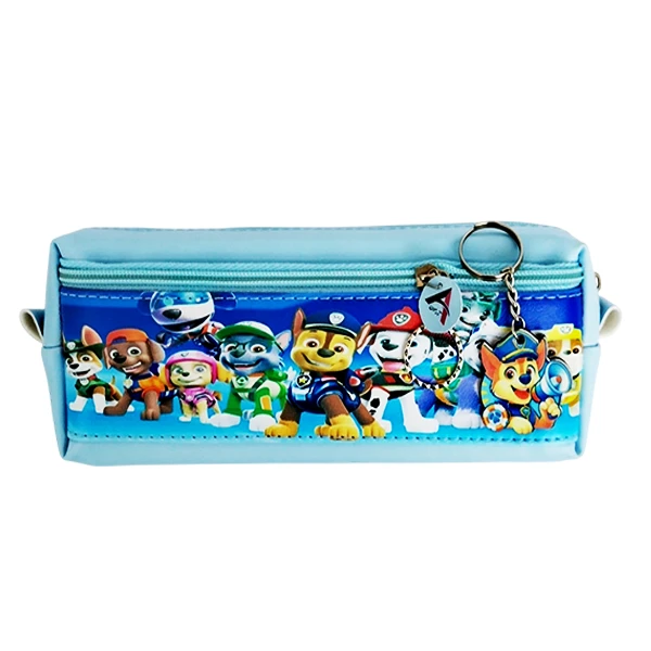 جامدادی آرمون مدل دو زیپ چرمی طرح سگهای نگهبان کد 08