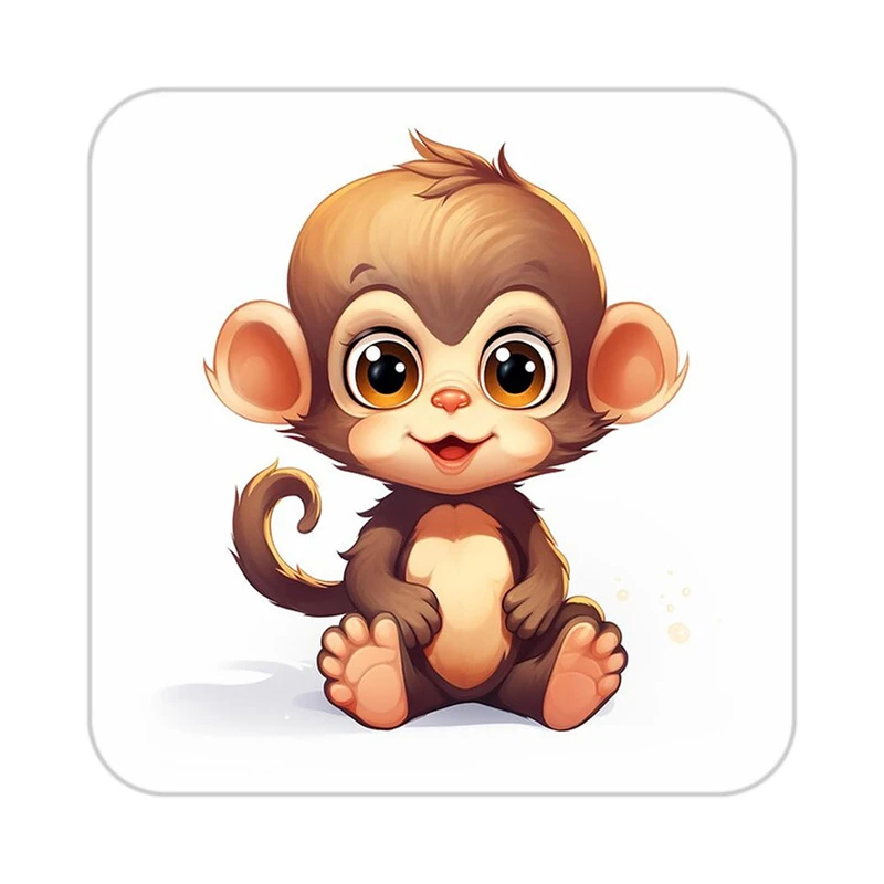 زیر لیوانی کاکتی طرح حیوانات کارتونی مدل mp28191