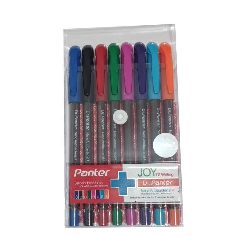 خودکار پنتر مدل نانو آنتی باکتریال پلاس ِDr.panter بسته 8 عددی
