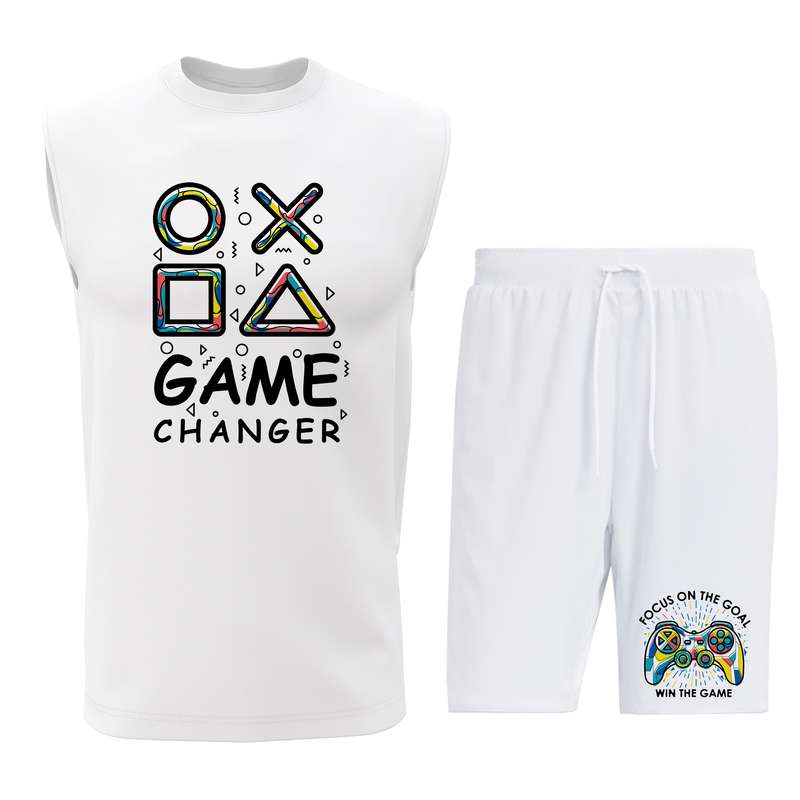 ست تاپ و شلوارک مردانه مدل G086W