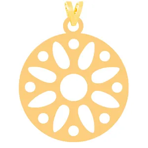 آویز گردنبند طلا 18 عیار زنانه کرابو مدل گل Kr31536