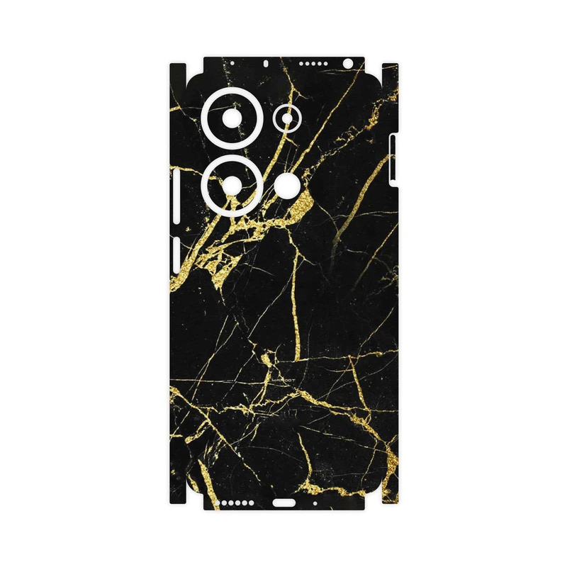 برچسب پوششی ماهوت مدل Graphite_Gold_Marble-FullSkin مناسب برای گوشی موبایل شیائومی Poco M6 Pro 4G