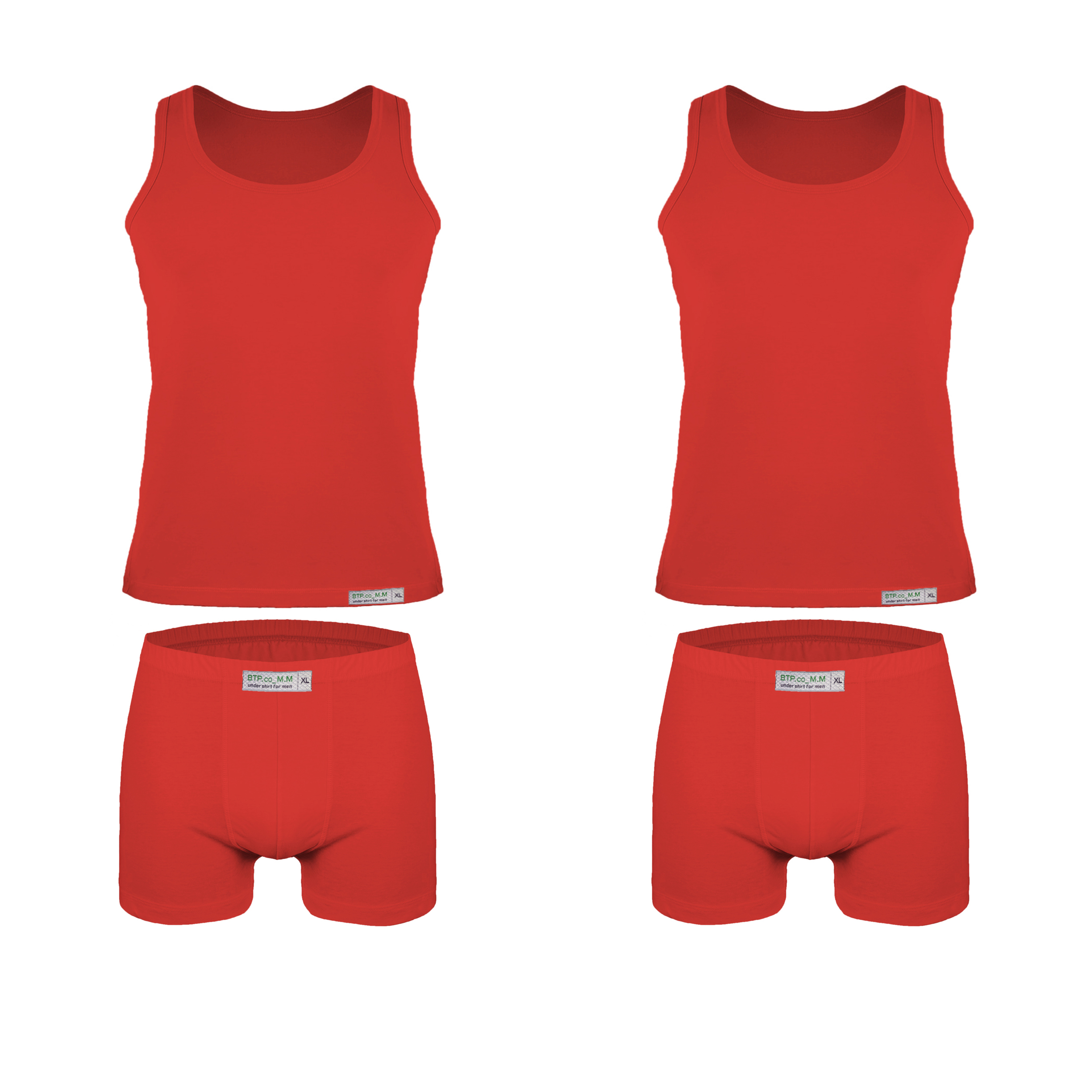  ست شورت و زیرپوش مردانه برهان تن پوش مدل 004-2-2 بسته 2 عددی 