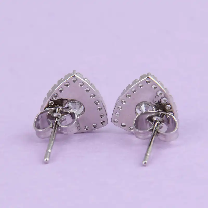 گوشواره زنانه بازرگانی میلادی مدل نگین دار کد GZN_302