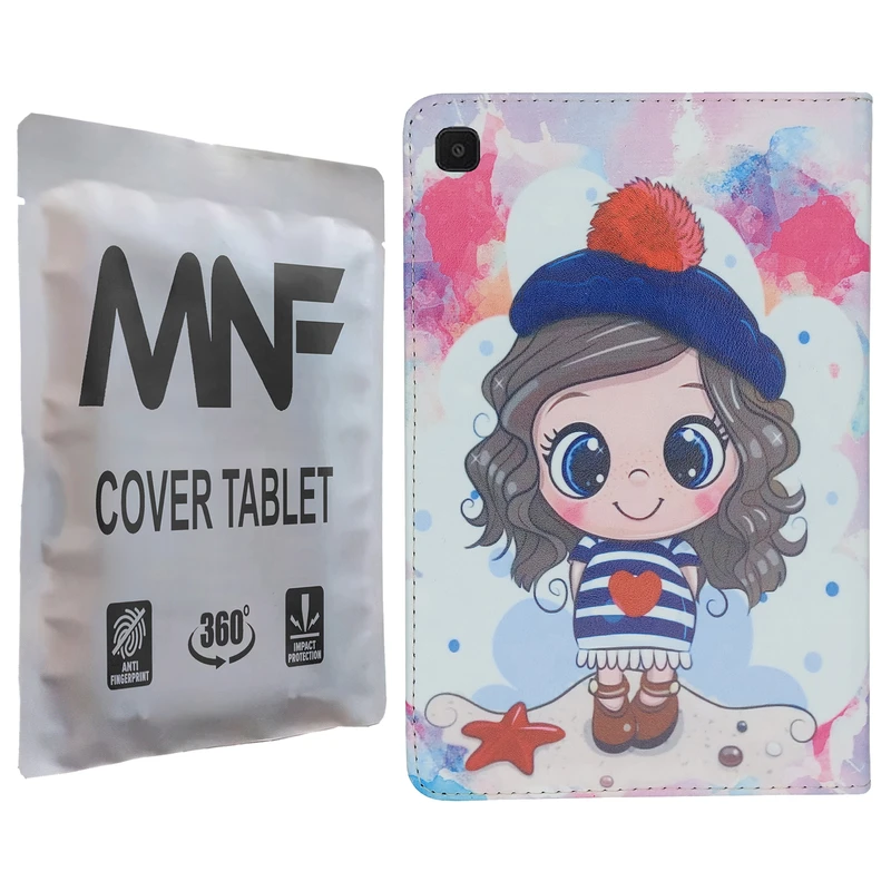 کیف کلاسوری ام ان اف طرح دختر زیبا کد M-210 مناسب برای تبلت سامسونگ Galaxy Tab A 8.0 2019 T290 / T295