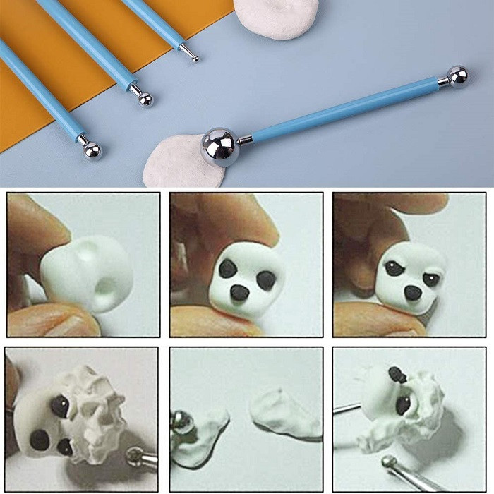 ابزار سفالگری مدل سمبه گلسازی مجموعه 3 عددی