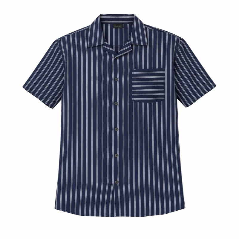 پیراهن آستین کوتاه یقه برگردان مردانه مدل 1234