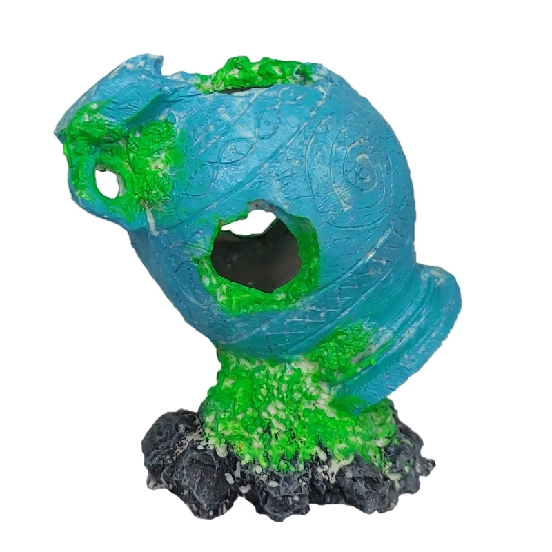 عکس شماره 2 : بشکه تزیینی آکواریوم مدل کوزه عتیقه شکسته کد f021