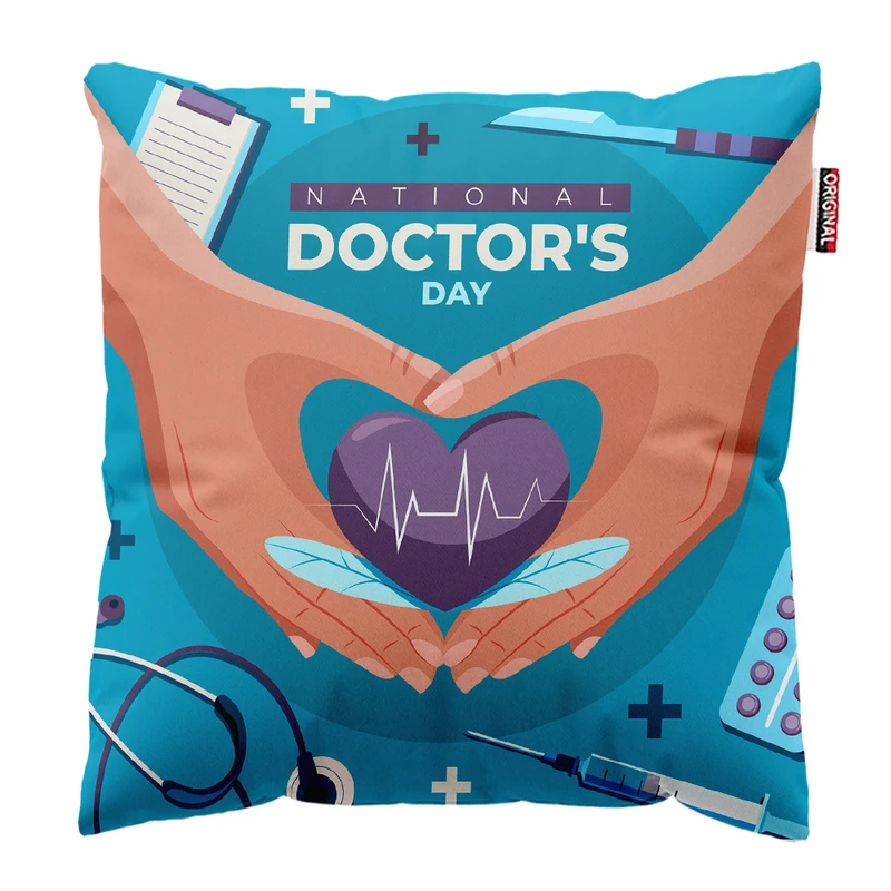 کوسن پاد آفرین مدل روز پزشک دکتر دانشجو پزشکی کد PK401882 سایز 40*40 سانتی متر