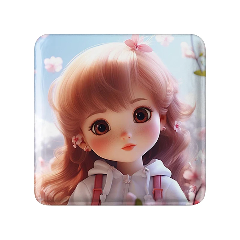 پیکسل خندالو طرح دخترانه (Girlish) مدل مربعی کد 36899