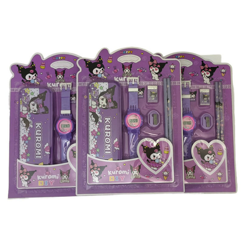 بسته لوازم تحریر مدل کرومی مجموعه 6 عددی