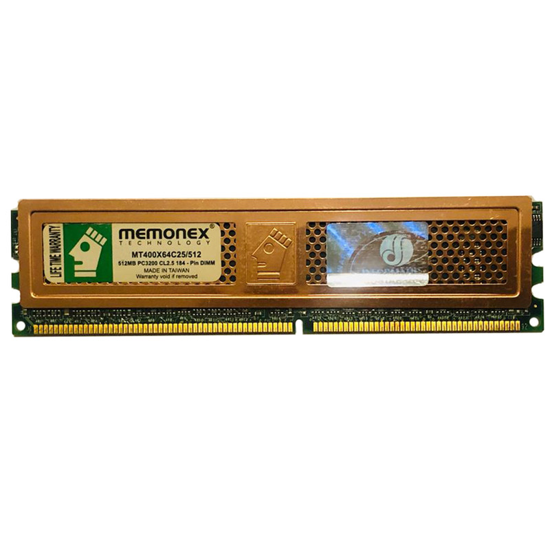 رم دسکتاپ DDR تک کاناله 400 مگاهرتز CL2.5 ممونکس مدل MT400X64C25 ظرفیت 512 مگابایت