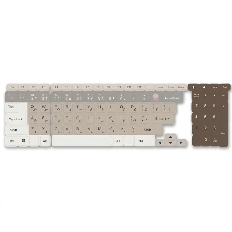 برچسب کیبورد حروف فارسی کد 024