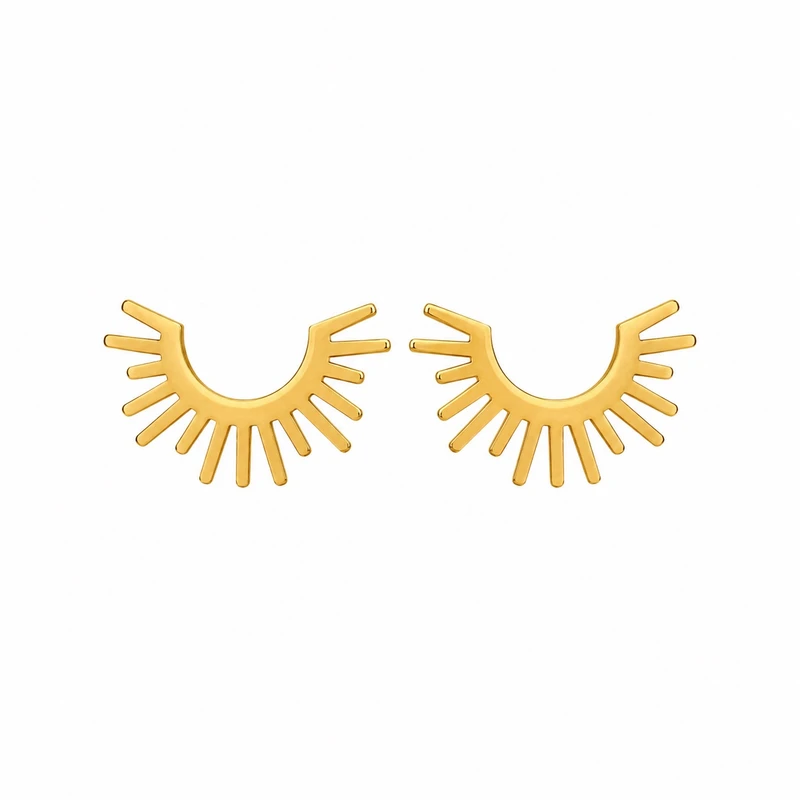 گوشواره میخی طلا 18 عیار زنانه نیکان گلد مدل NK223