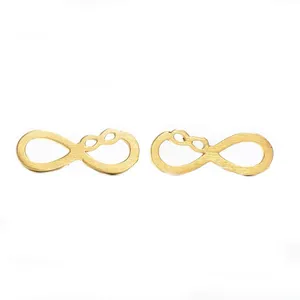 گوشواره طلا 18 عیار زنانه مدل میخی بینهایت