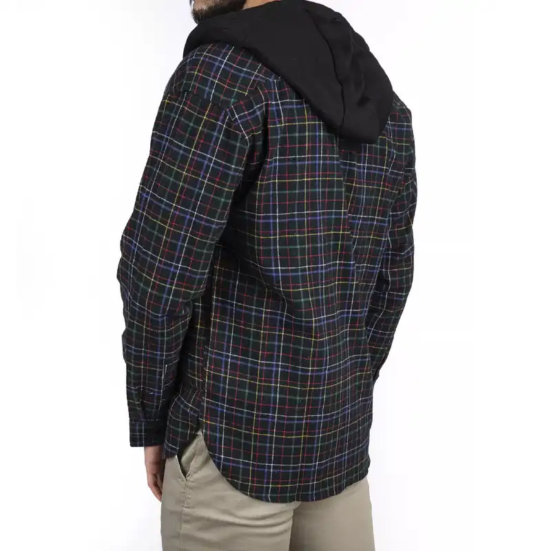 پیراهن آستین بلند مردانه جوتی جینز مدل کلاهدار کد 3030102 رنگ مشکی