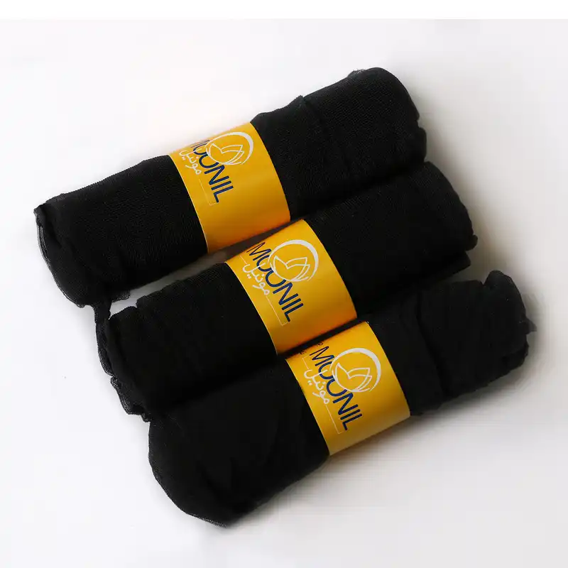 جوراب زنانه مونیل مدل کفه‌ دار پارازین رنگ مشکی بسته 6 عددی