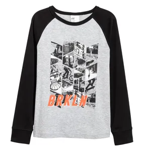 تی شرت آستین بلند پسرانه اچ اند ام مدل N135