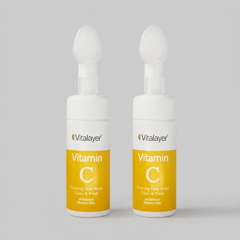فوم شستشو صورت ویتالیر مدل VITAMIN C حجم 150 میلی لیتر مجموعه 2 عددی