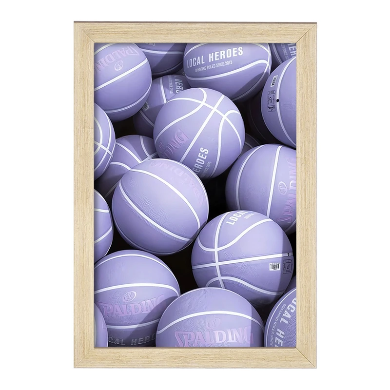 تابلو خندالو مدل توپ بسکتبال بنفش کد F3721