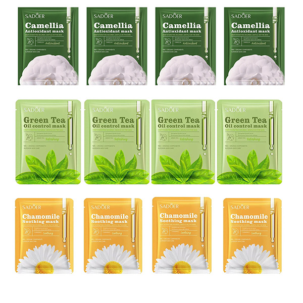 ماسک صورت سادور مدل گل وزن 25 گرم بسته 12 عددی