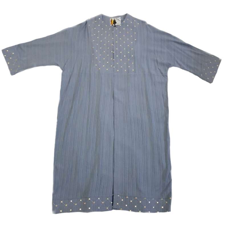 مانتو زنانه مدل یقه گرد خرجکار پولک 