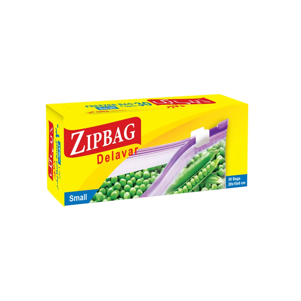کیسه زیپ دار زیپ بگ دلاور مدل اسلایدر بسته 30 عددی