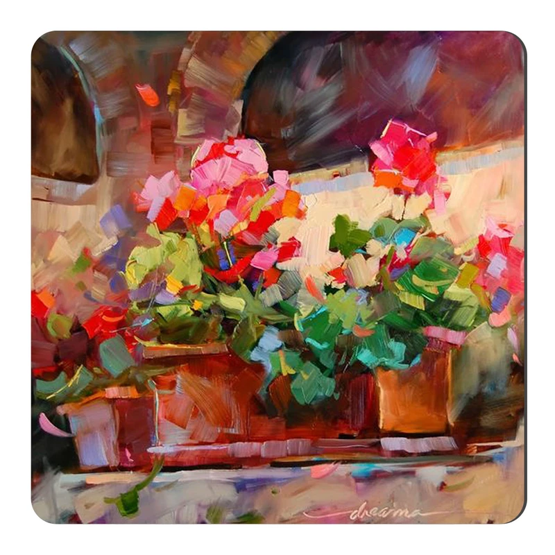 مگنت طرح نقاشی گل و گلدان کد wmg4308