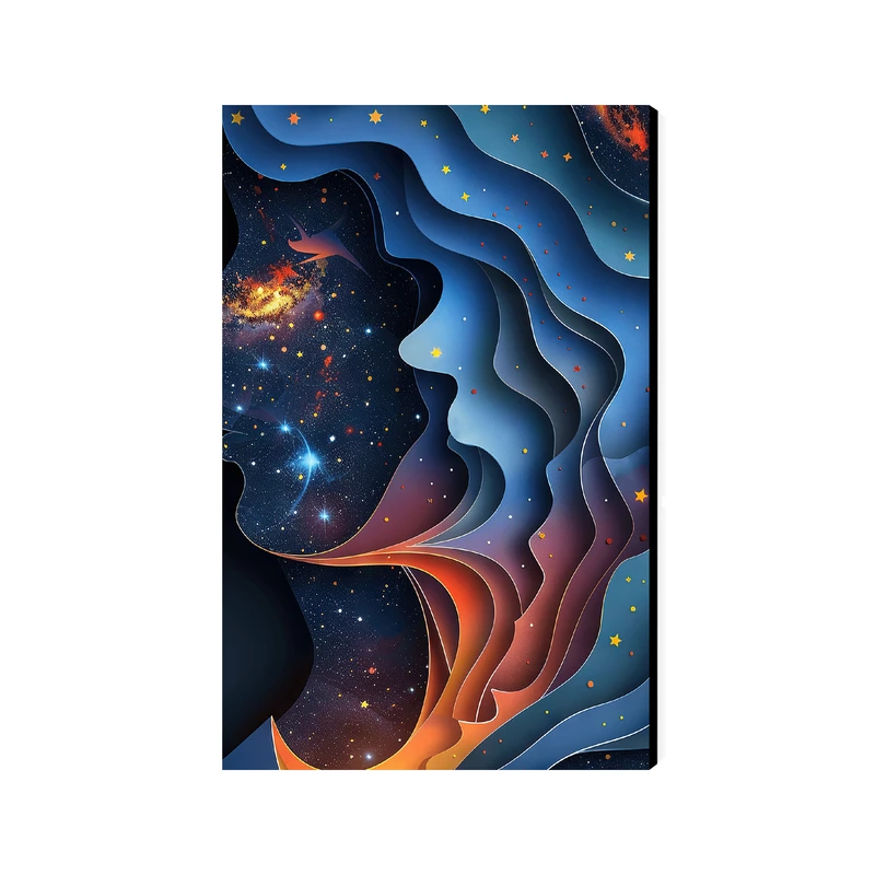 تابلو شاسی عرش مدل فانتزی طرح هنری فضا و کهکشان کد As4607