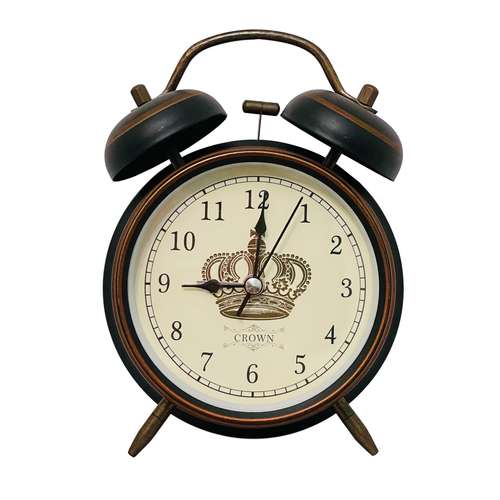 ساعت رومیزی مدل زنگ دار طرح تاج