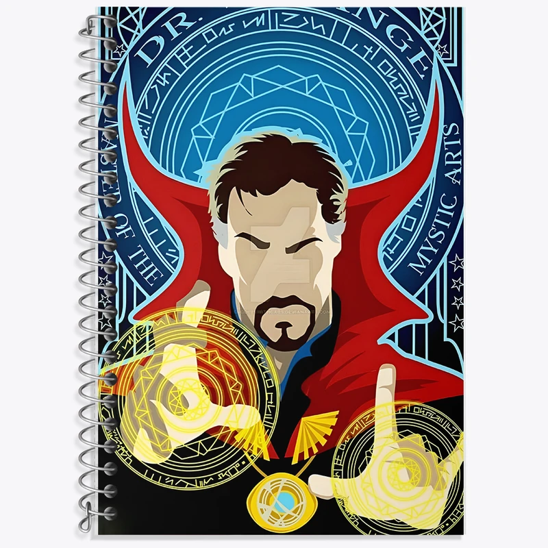 دفتر زبان 50 برگ خندالو مدل سه خط طرح دکتر استرنج مارول (Marvel) کد N3467