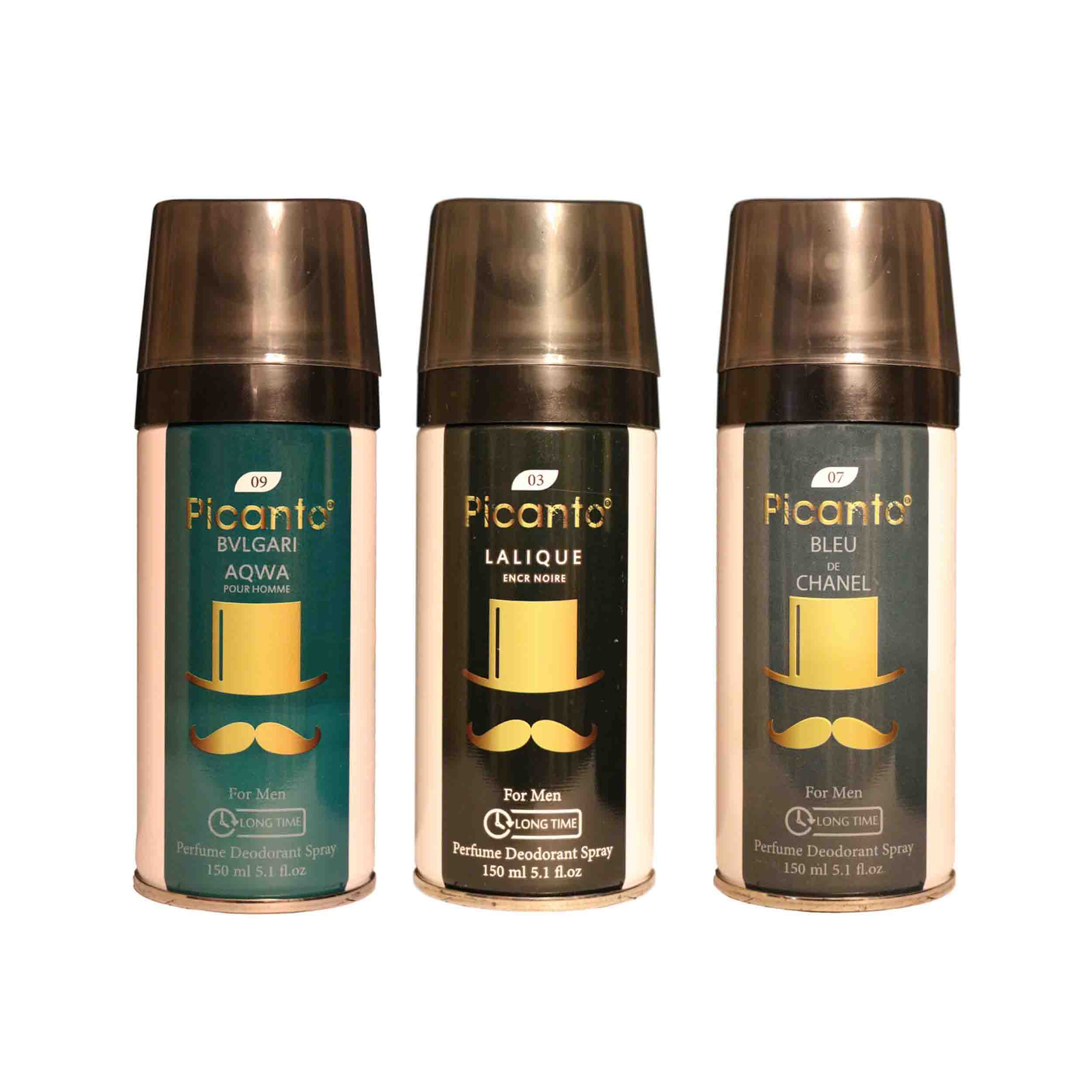 اسپری خوشبو کننده بدن مردانه پیکانتو مدل p10 حجم 150 میلی لیتر مجموعه 3 عددی