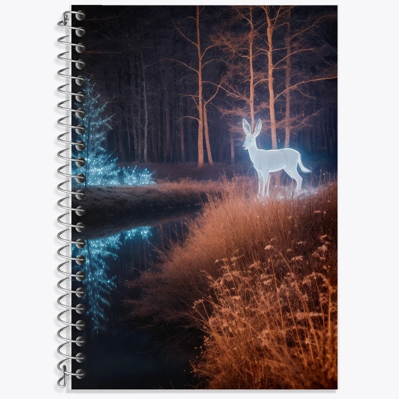 دفتر زبان 50 برگ خندالو مدل دو خط طرح آهو کد F546