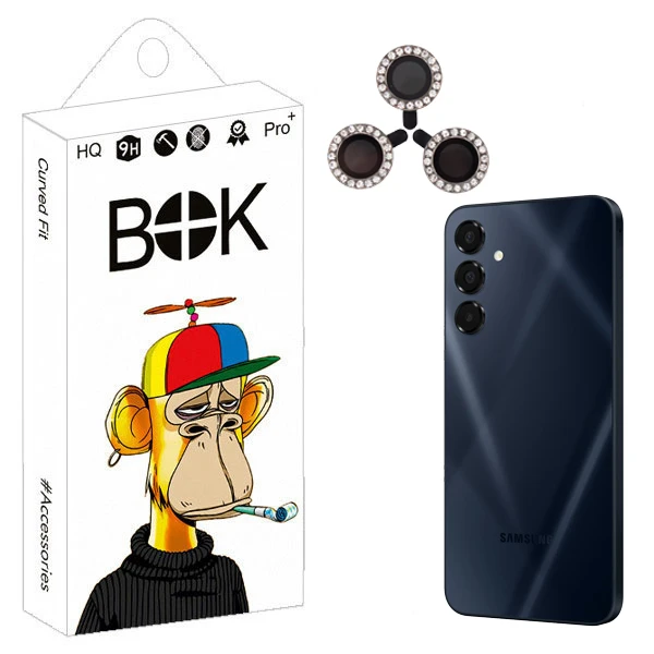 محافظ لنز دوربین بوک مدل Jewel shining مناسب برای گوشی موبایل سامسونگ galaxy a16