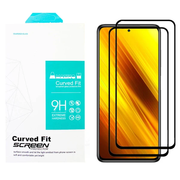 محافظ صفحه نمایش مدل PRO مناسب برای گوشی موبایل شیائومی Poco X3 بسته دو عددی
