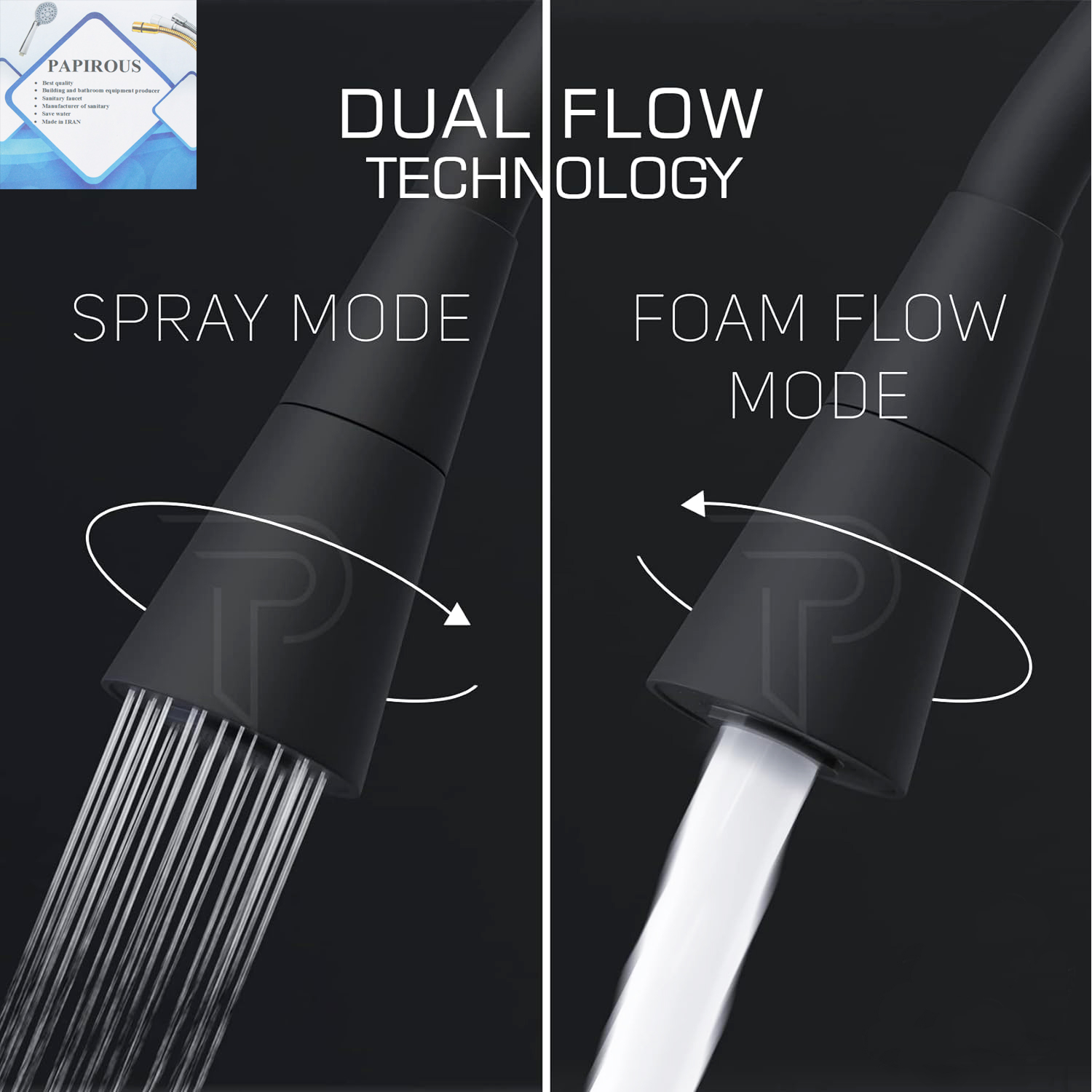 علم شیر ظرفشویی پاپیروس مدل Max علم شیر ظرفشویی پاپیروس مدل Max