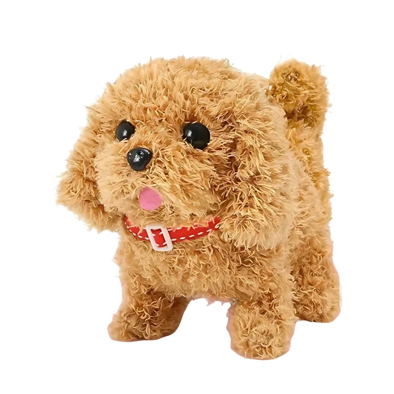 عروسک ناب سل مدل سگ پولیشی فرفری پاکوتاه موزیکال ارتفاع 15 سانتی متر