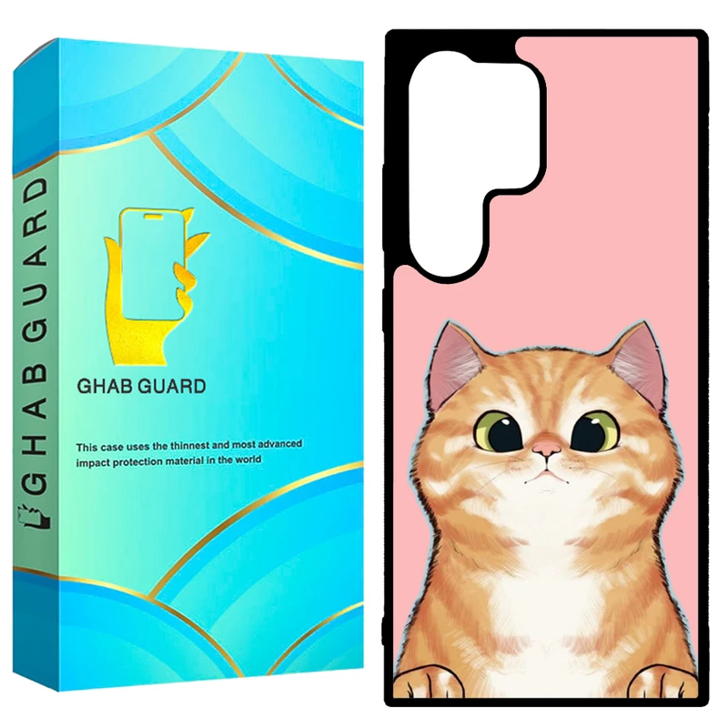 کاور قاب گارد طرح گربه مدل GCHPD24U مناسب برای گوشی موبایل سامسونگ Galaxy S24 Ultra 5G