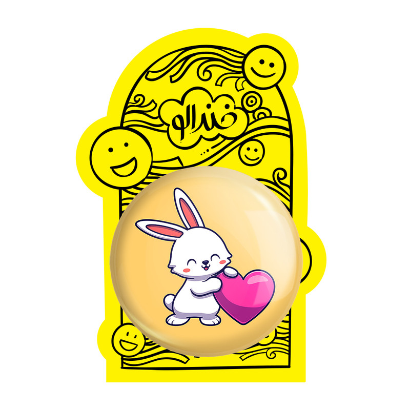 آینه جیبی خندالو طرح خرگوش مدل تاشو کد 26212