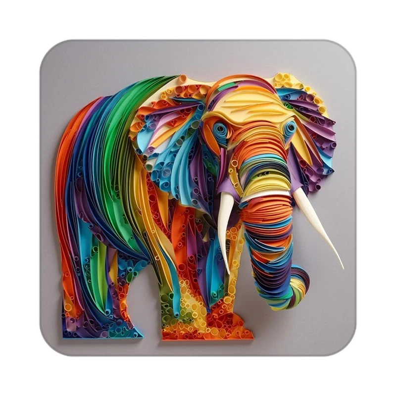 زیر لیوانی کاکتی طرح حیوانات رنگی مدل mp25631