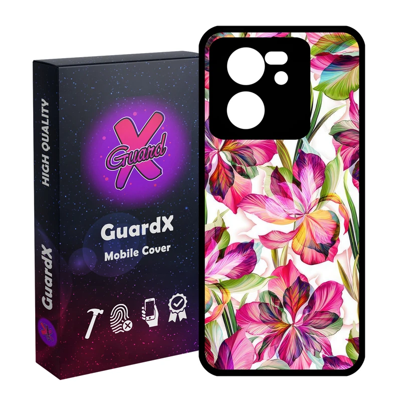 کاور گارد ایکس طرح گل مدل Glass10677 مناسب برای گوشی موبایل شیائومی 13T/13T Pro/Redmi K60 Ultra