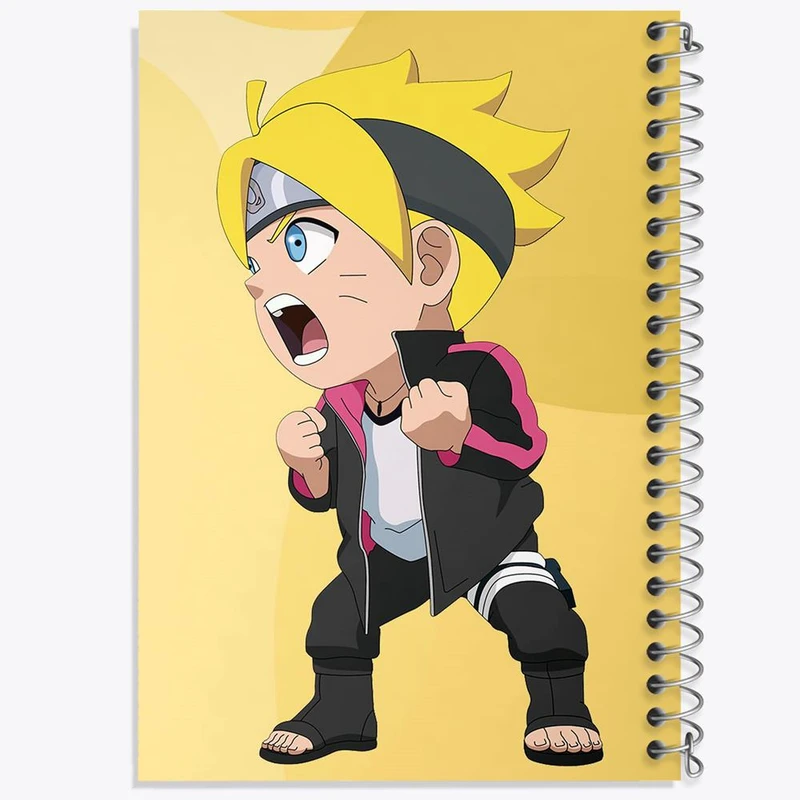 دفتر مشق 100 برگ خندالو طرح بوروتو اوزوماکی انیمه بوروتو Boruto کد 15740