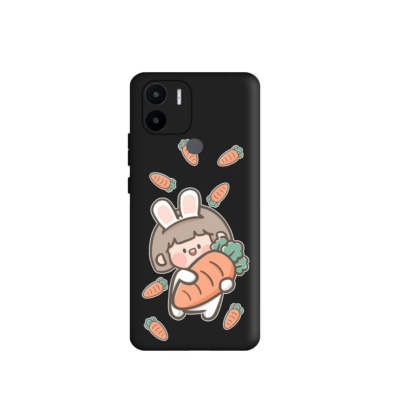 کاور قاب گارد طرح دختر و هویچ کد m6107 مناسب برای گوشی موبایل شیائومی Redmi A1 Plus / Redmi A2 Plus