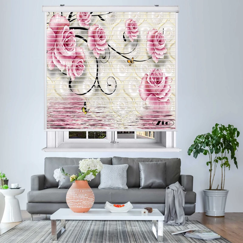 پرده زبرا زیو مدل سیلوئت 3D1420 سایز 150x150 سانتی متر