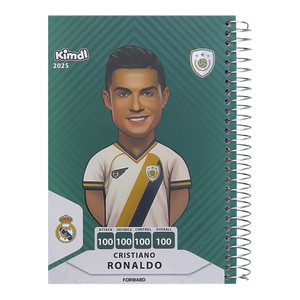 دفتر یادداشت 100 برگ مدل کیمدی رونالدو توپ طلا 2025