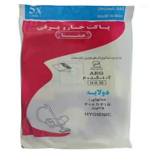 پاکت جاروبرقی همتا مدل H-A30 بسته 5 عددی مناسب برای جاروبرقی آ.ا.گ 408