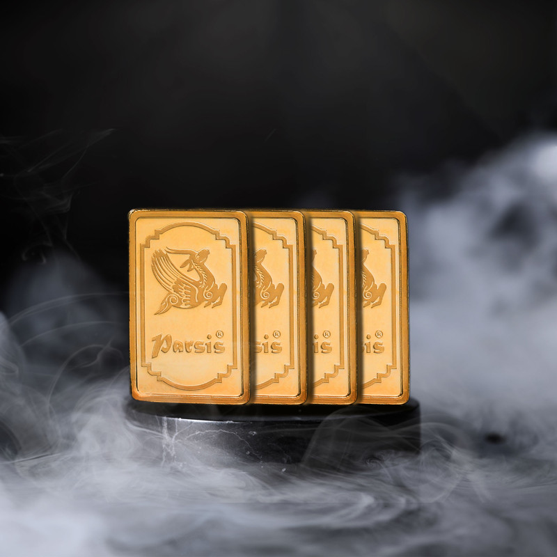 شمش طلا 24 عیار پارسیس مدل باندل 10 بسته 4 عددی