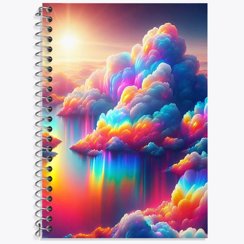 دفتر نت موسیقی 50 برگ خندالو طرح ابرهای رنگی کد N3343