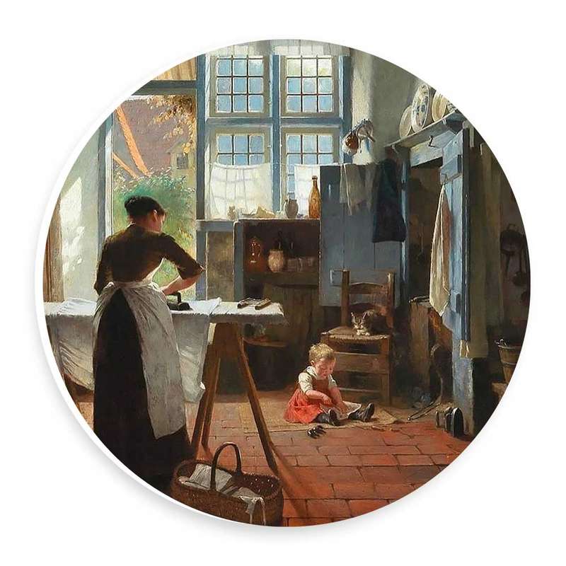 دیوارکوب طرح زن پیش خدمت و کودک مدل wtb881